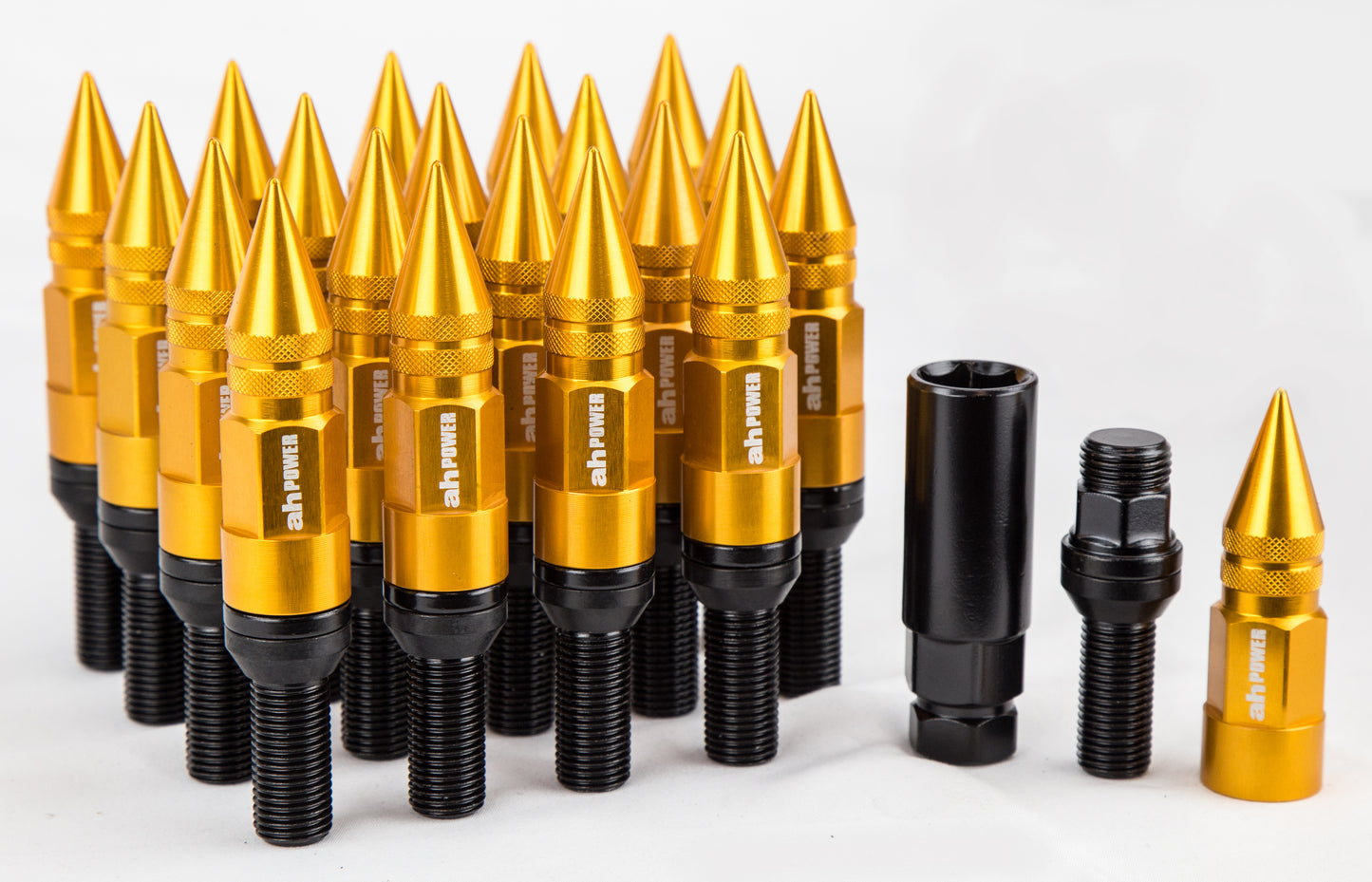 Aodhan - LB118 Lug Bolts (Black, Gold, & Chrome)