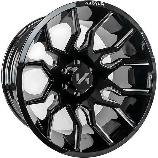 Arkon Off-Road - Roosevelt Gloss Black w/ Milled Edges | 20x10 6x5.5 -25