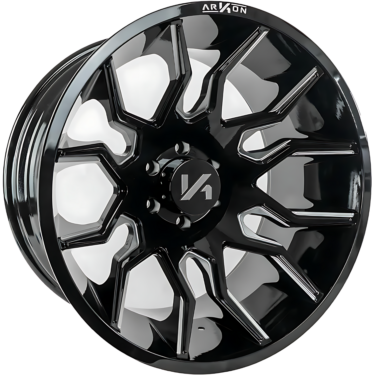 Arkon Off-Road - Roosevelt Gloss Black w/ Milled Edges | 20x10 8x180 -25