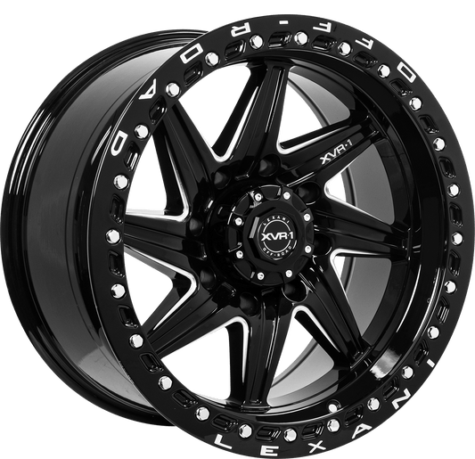 Lexani Off-Road XVR-1 1-Piece - Karma 8 Gloss Black w/ CNC Accents