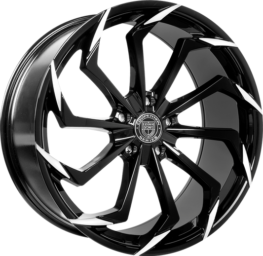 Lexani Concave Sport Series - Static Gloss Black w/ Machined Tips