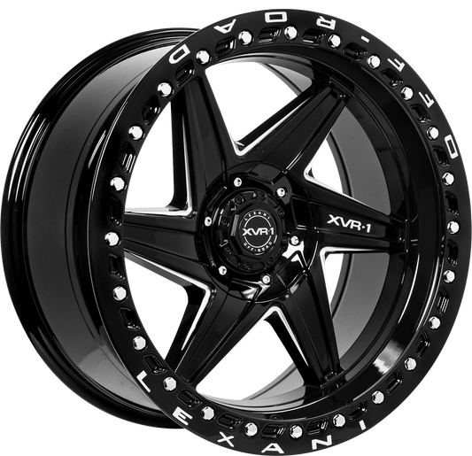 Lexani Off-Road XVR-1 1-Piece - Karma 6 Gloss Black w/ CNC Accents