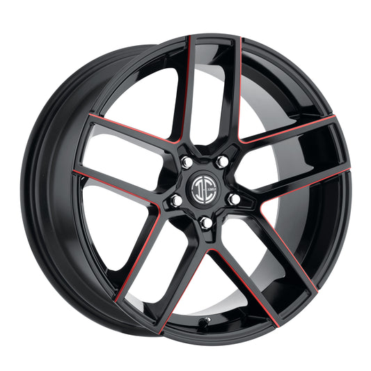 2Crave - No.54 Glossy Black w/ Red Milled Machined