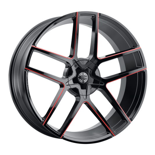 2Crave - No.64 Glossy Black w/ Red Milled Machined