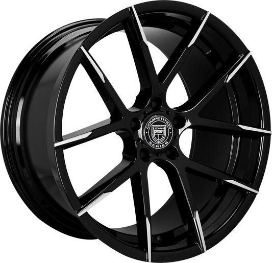 Lexani Concave Sport Series - Stuttgart Gloss Black w/ Machined Tips (22x10)