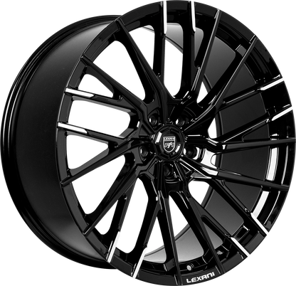 Lexani Concave Sport Series - Velar Gloss Black w/ Machined Tips (22x10.5)