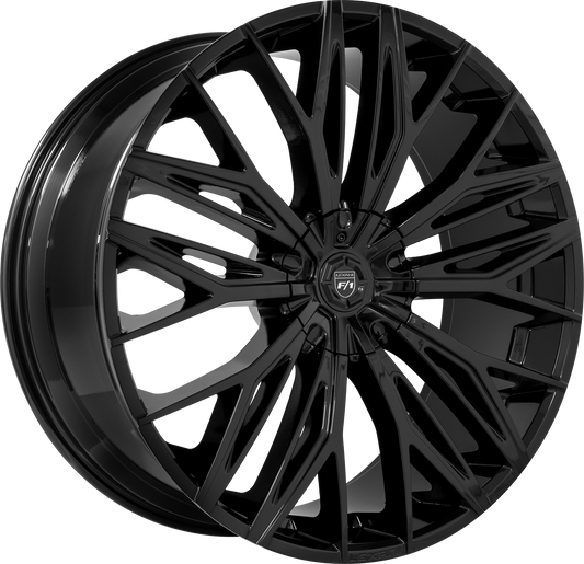 Lexani Concave Sport Series - Aries Gloss Black w/ Covered Lugs