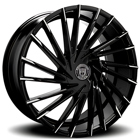 Lexani Concave Sport Series - Wraith Gloss Black w/ Machined Tips & Covered Lugs